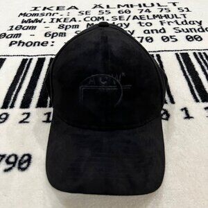 A-COLD-WALL* EMBROIDERED LOGO Back Label Tag SUEDE CAP